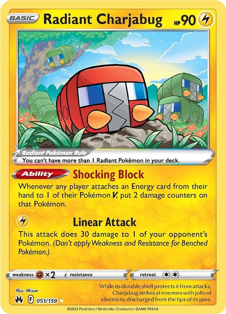 Radiant Charjabug - 051/ 159 - Crown Zenith