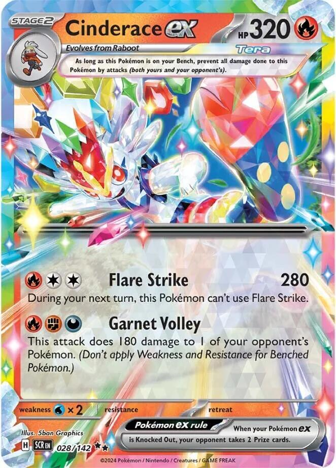 Cinderace ex - 028/142 - Stellar Crown
