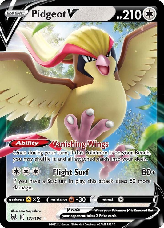 Pidgeot V - 137/196 - Lost Origin